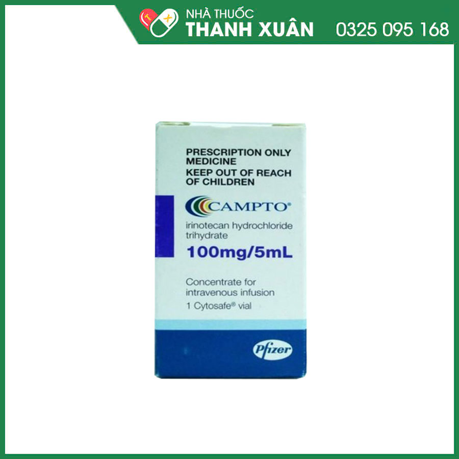 Campto 100mg/5ml điều trị cho bệnh nhân ung thư ruột kết - trực tràng tiến triển